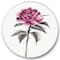 Designart - Vintage Pink Rose Flower - Traditional Metal Circle Wall Art